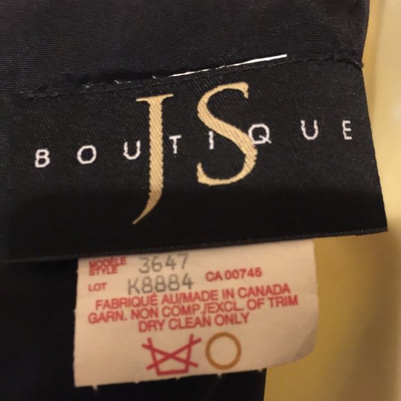 J S Boutique Black Cocktail Evening Sheath Dress & Matching Jacket Size 10 - Picture 8 of 11